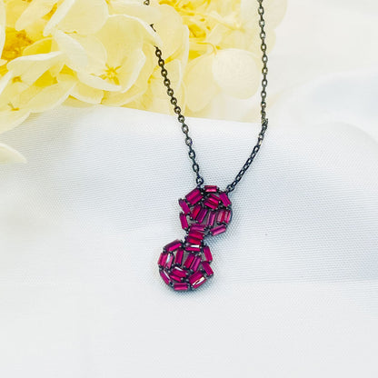 Number 8 Shape Pink Zircon Earrings