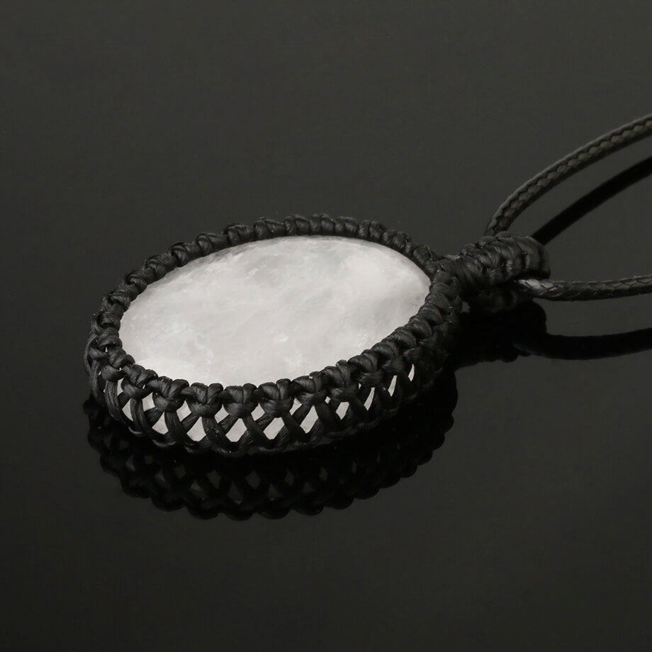 Oval Crystal Woven Necklace