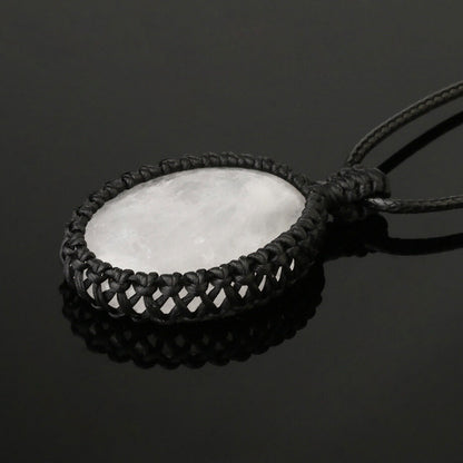 Oval Crystal Woven Necklace