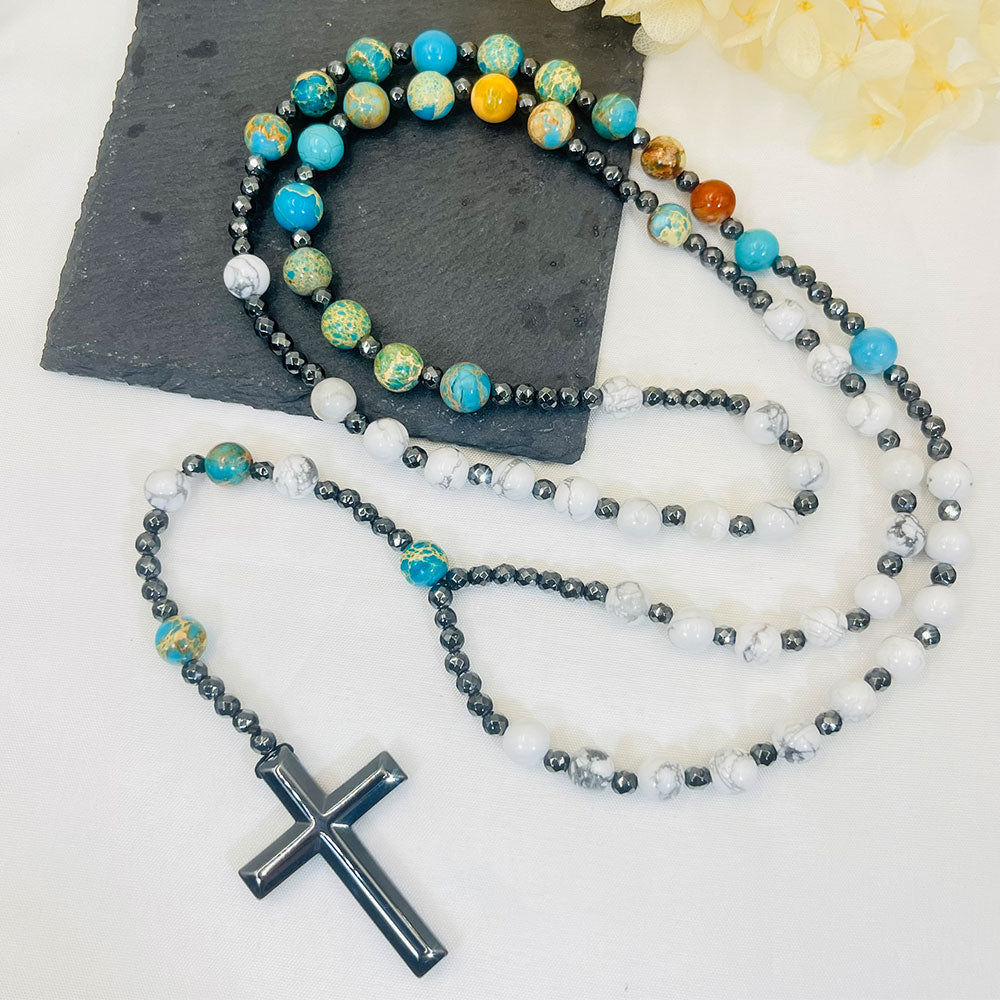 Cross Catholic Rosary Necklace