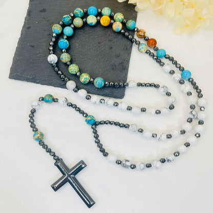 Cross Catholic Rosary Necklace