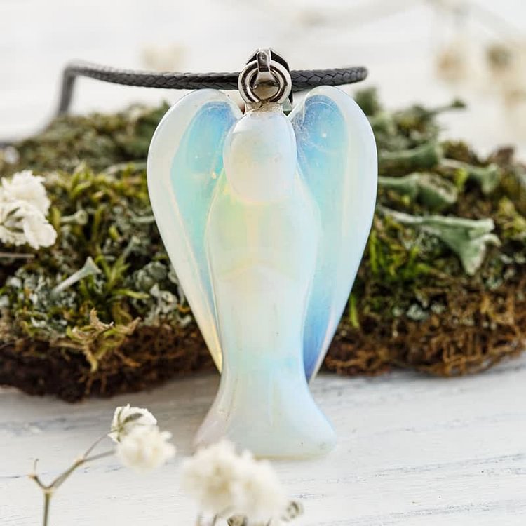 Crystal Guardian Angel Necklace
