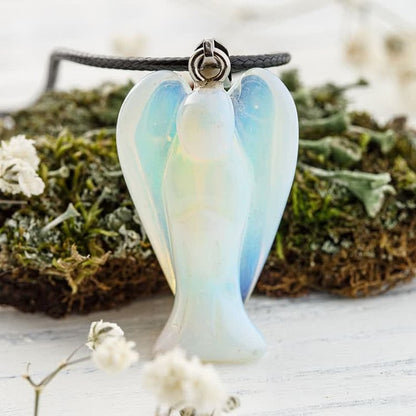 Crystal Guardian Angel Necklace