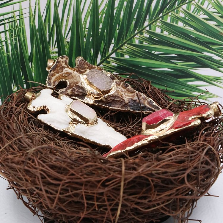 Crystal Anchor Arrow Shield Necklace