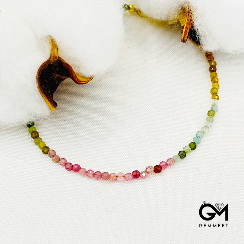 Colorful Graded Tourmaline Cut Bracelet