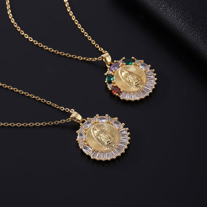 Creative Personality Madonna Geometric Gold-plated Copper Necklace Simple and Versatile