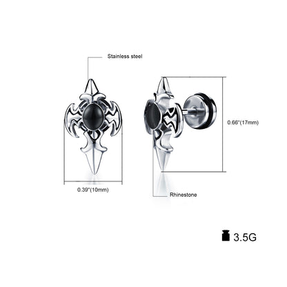 Stainless Steel Crusades Stud Earrings