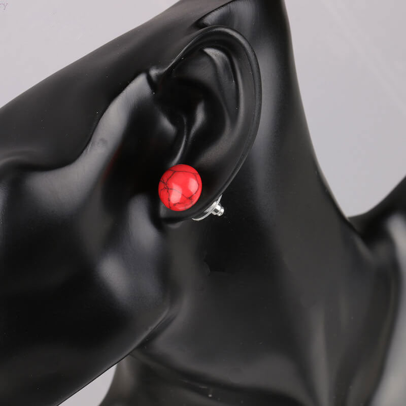 Simple Fashion Round Bean Earrings