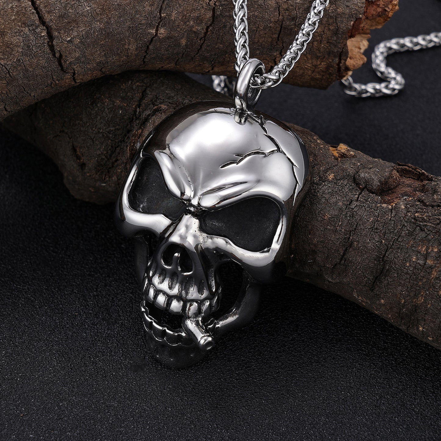 Titanium Steel Men's Skeleton Necklace