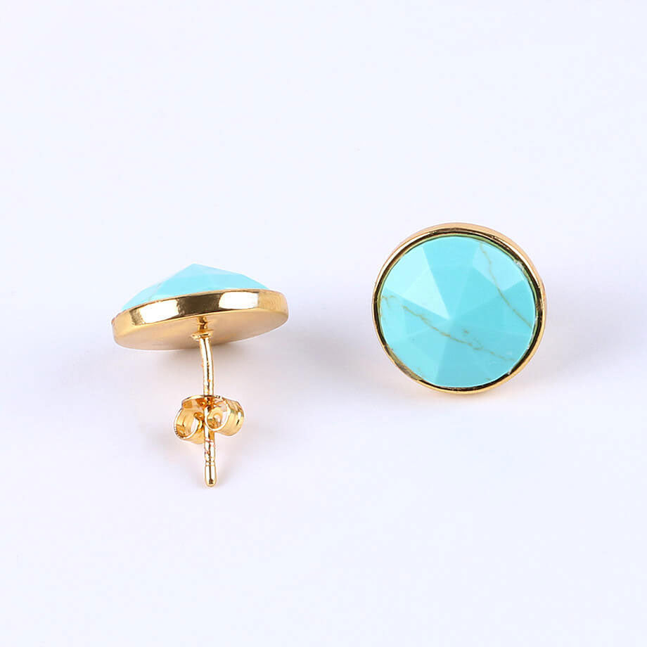 Simple Hexagonal Pyramid Crystal Fashion Earrings