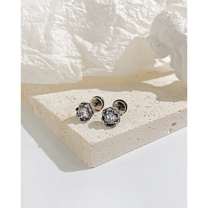 Stainless Steel Bud Shape Stud Earrings
