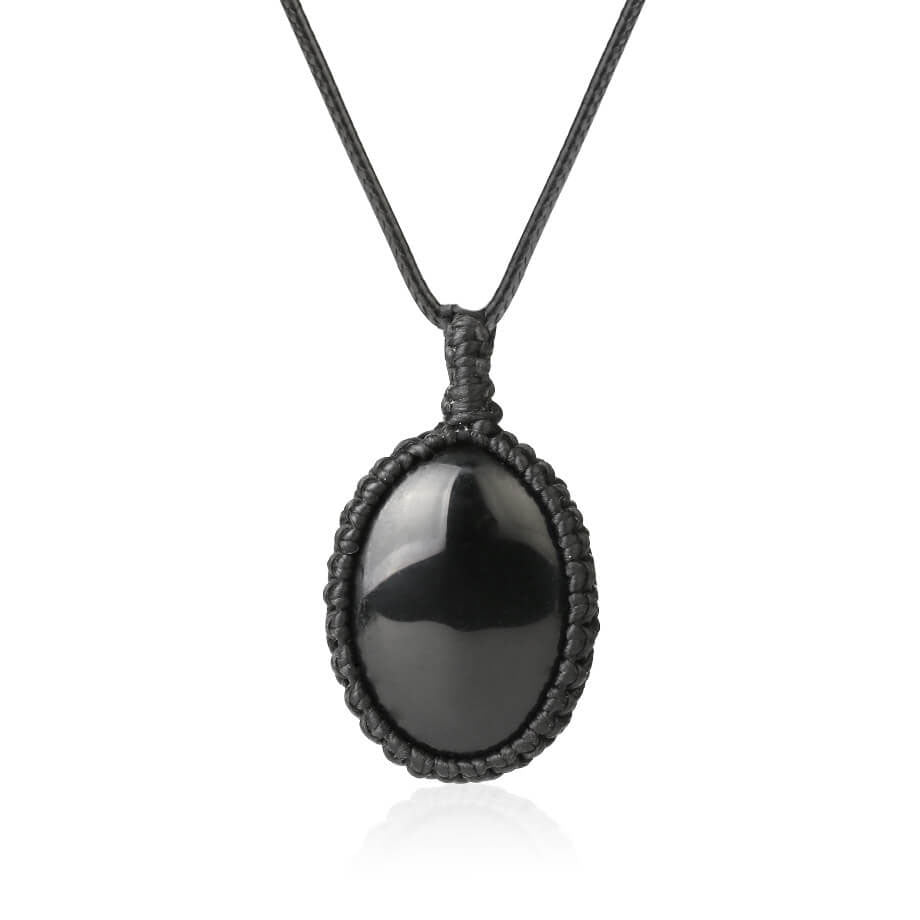 Oval Crystal Woven Necklace