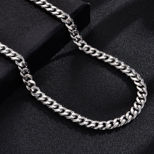 S925 Sterling Silver Cuban Necklaces-8MM