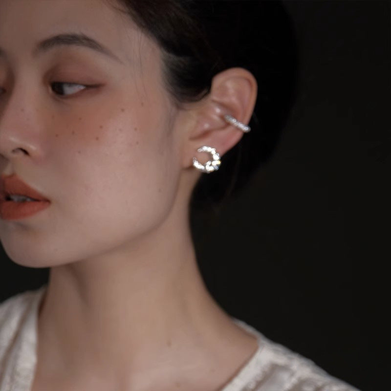 Super Flash Moon Zircon Earrings