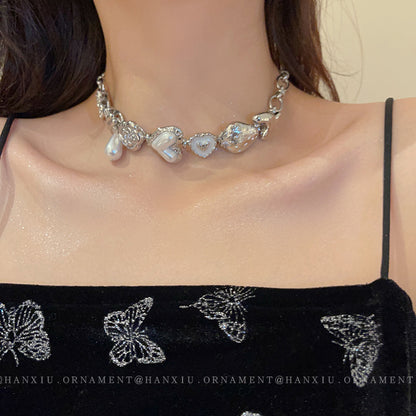 Love Flower Pearl Necklace