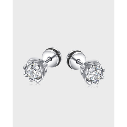Stainless Steel Bud Shape Stud Earrings
