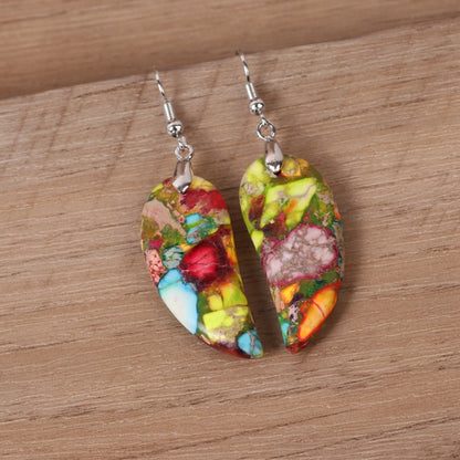 Symmetrical Colored Imperial Turquoise Earrings