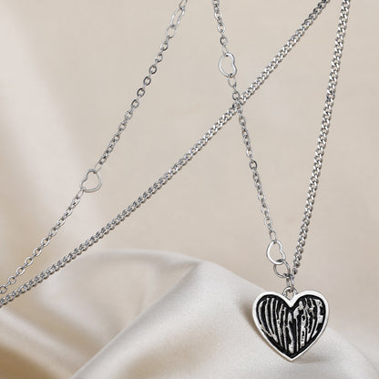 Heart Letter Collar Bone Necklace