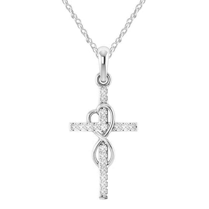 Infinity Cross Pendant Necklace