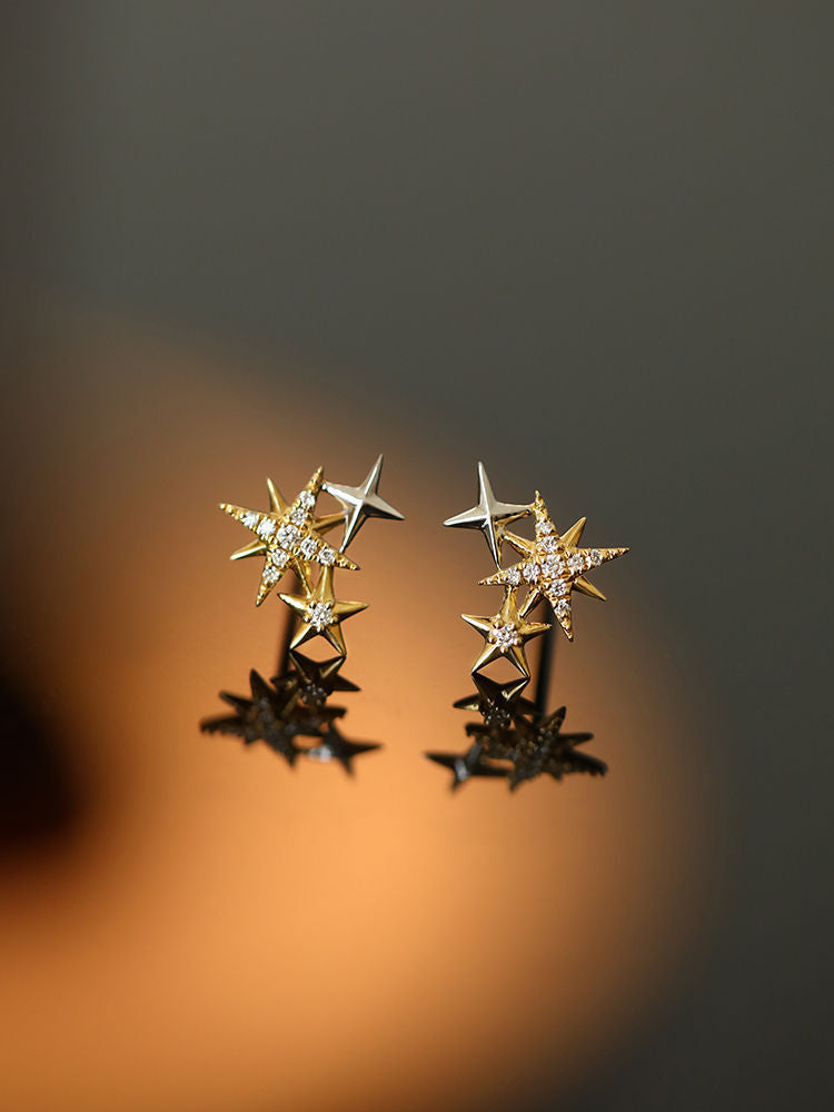Small Fireworks Light Luxury Niche Design All Matching Earrings