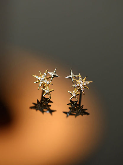 Small Fireworks Light Luxury Niche Design All Matching Earrings