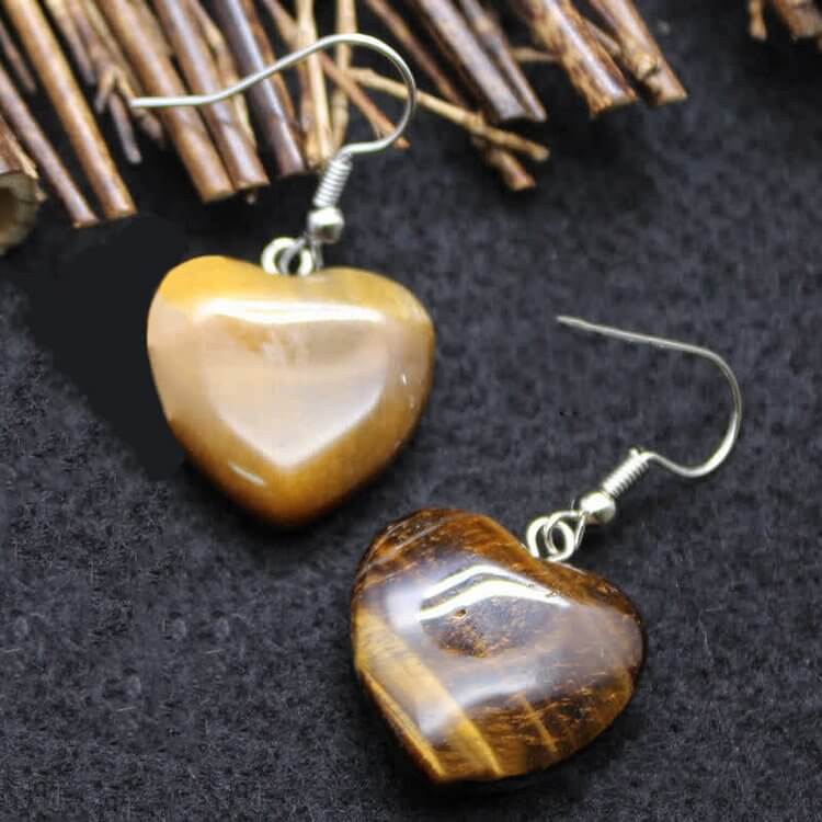 Crystal Heart Healing Earrings
