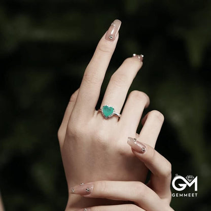 Heart Shape Paraiba Tourmaline Exquisite Ring