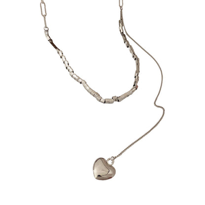 Heart Square Tassel Necklace