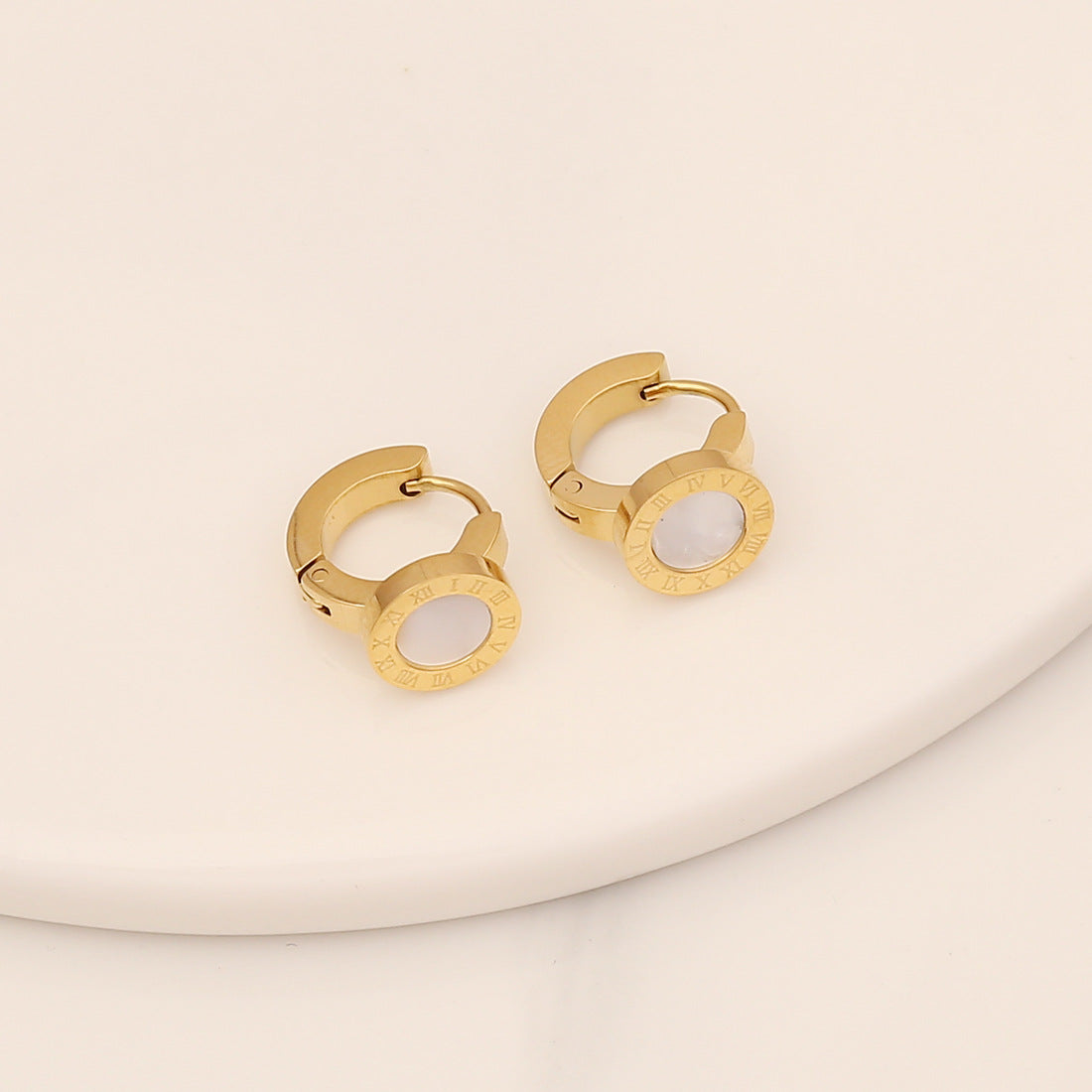 Heart-shaped Stainless Steel Drop Earrings