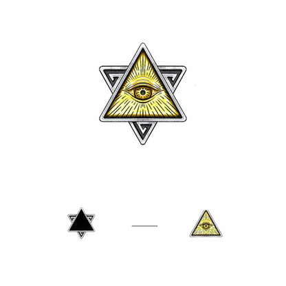 Triangle Eye Of God Sterling Silver Earrings