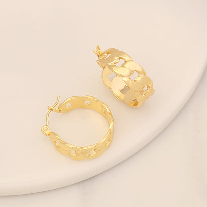 Simple Stainless Steel Geometric Stud Earrings