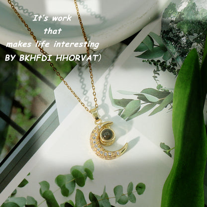 Moon Nano Titanium Steel Necklace