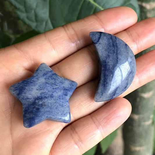 Moon Pentagram Semi-precious Stone Decoration