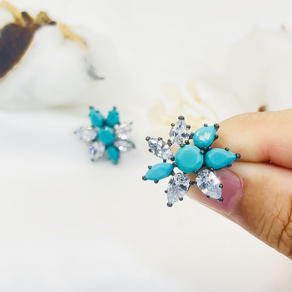 Buckeye Petal Turquoise Earrings