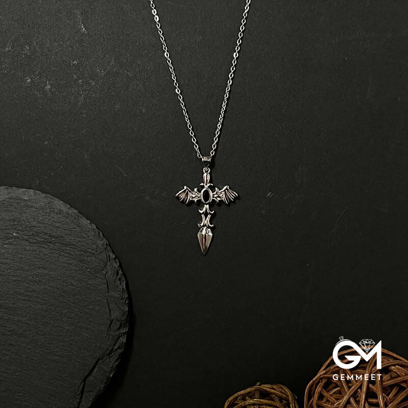 Hip Hop Retro Demon Wings Necklace