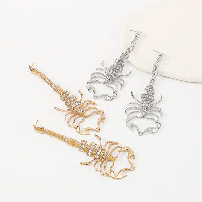 Halloween Scorpion Full Stones Drop Earrings