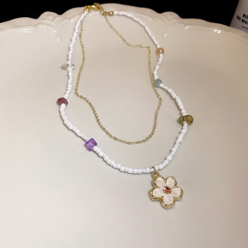 Pearl Butterfly Cross Necklace
