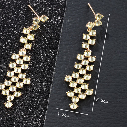 Personalized Long Zirconia Earrings