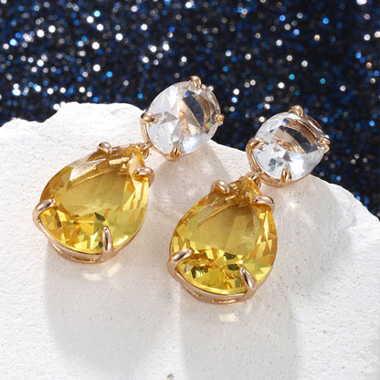Drop-shaped Zircon Light Luxury Niche Earrings