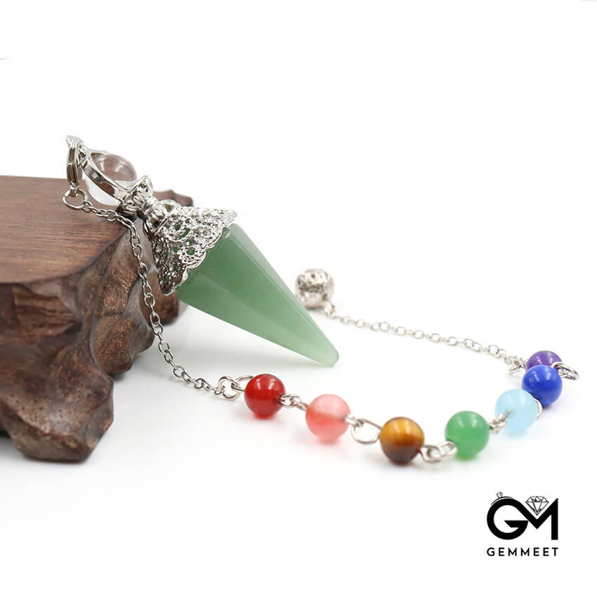 Hollow Hexagon Pyramid Crystal Pendant