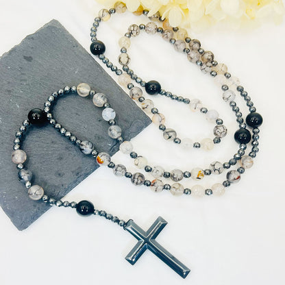 Cross Catholic Rosary Necklace