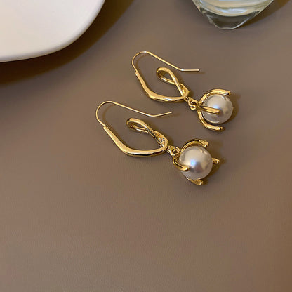 Pearl Irregular Geometric Earrings