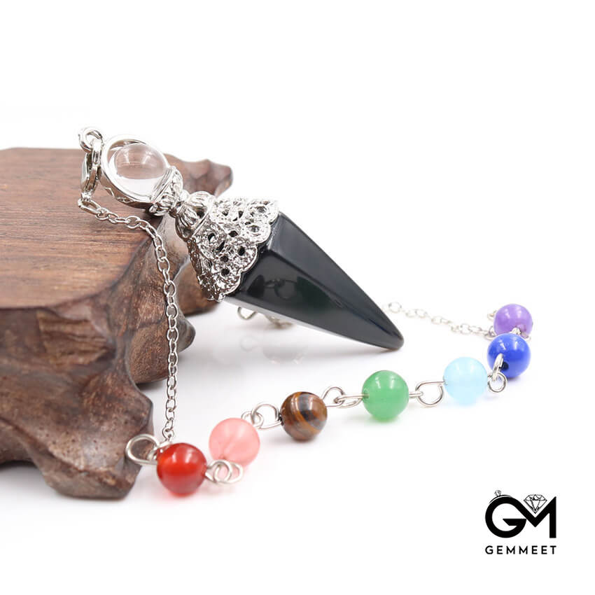 Hollow Hexagon Pyramid Crystal Pendant