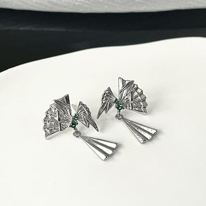 Vintage New Chinese Bamboo Fan Earrings