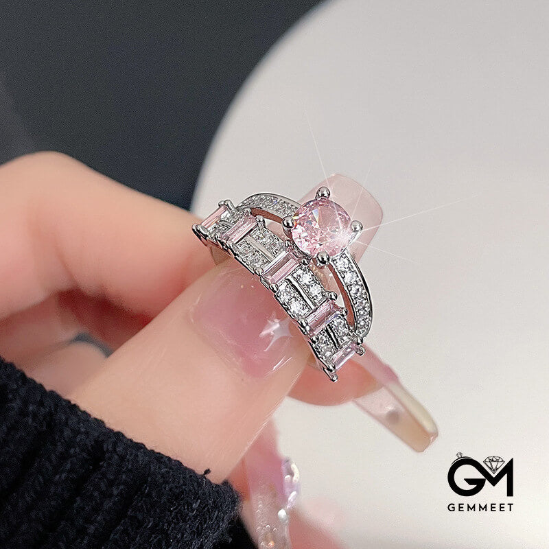 Snowflake Butterfly Double Layer with Open Ring