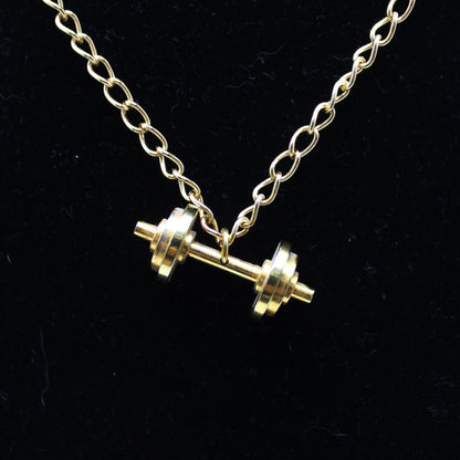 Stainless Steel Stylish Dumbbell Personality Necklace