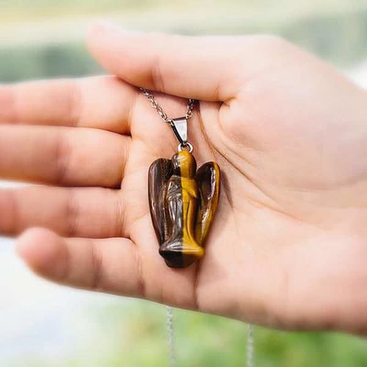 Crystal Guardian Angel Necklace