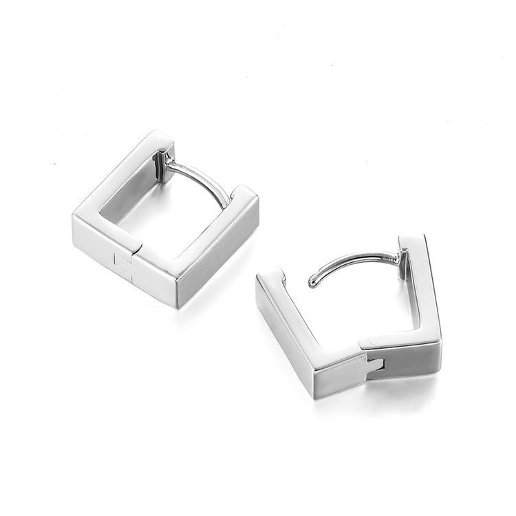 Sterling Silver Square Premium Earrings