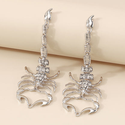 Halloween Scorpion Full Stones Drop Earrings