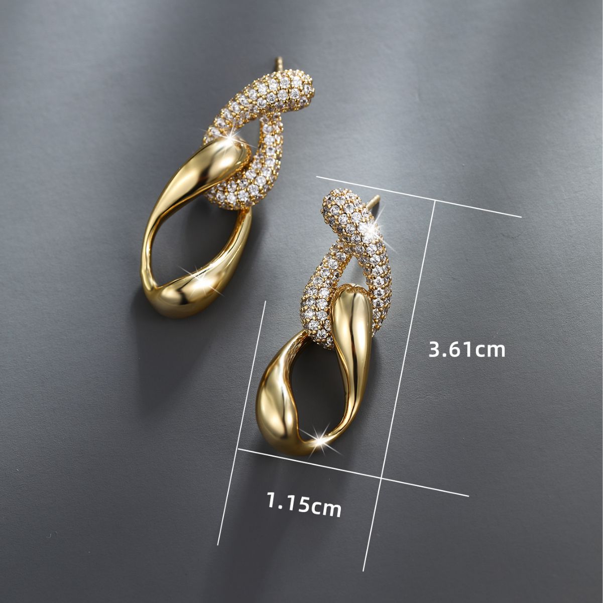 Cuban Chain Light Luxury Chain Earrings